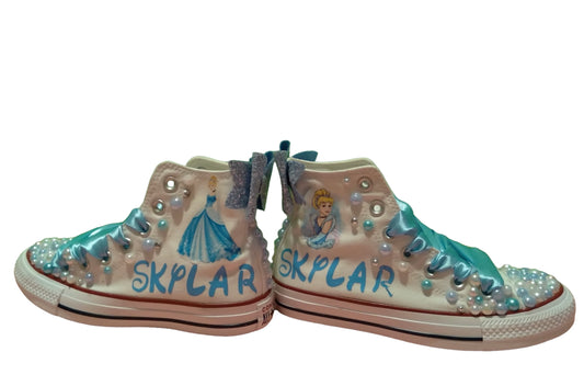 Customized Converse Chuck Taylor's (Toddler Cinderella)